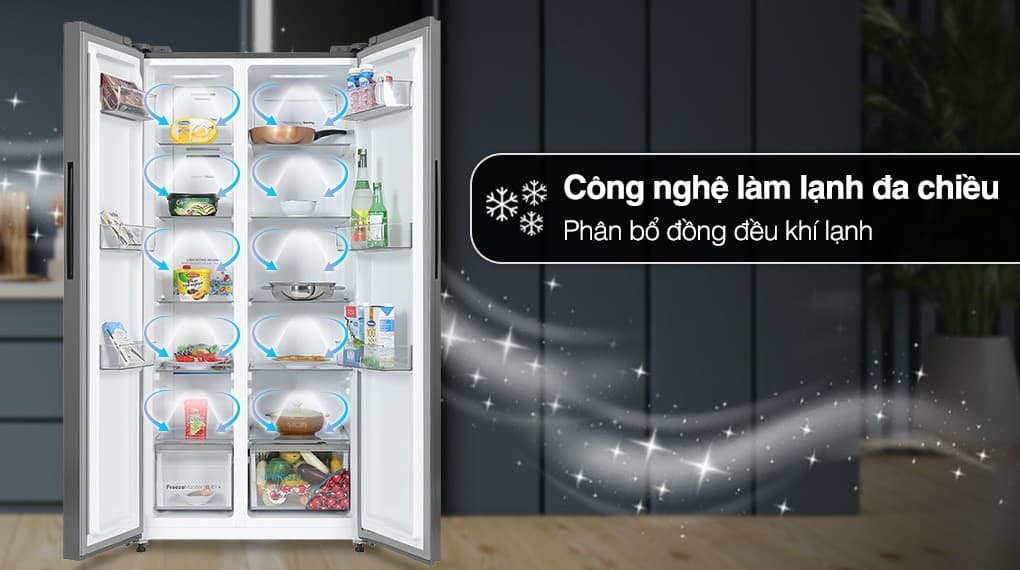  Công nghệ làm lạnh đa chiều, trực tiếp làm lạnh thực phẩm toàn diện