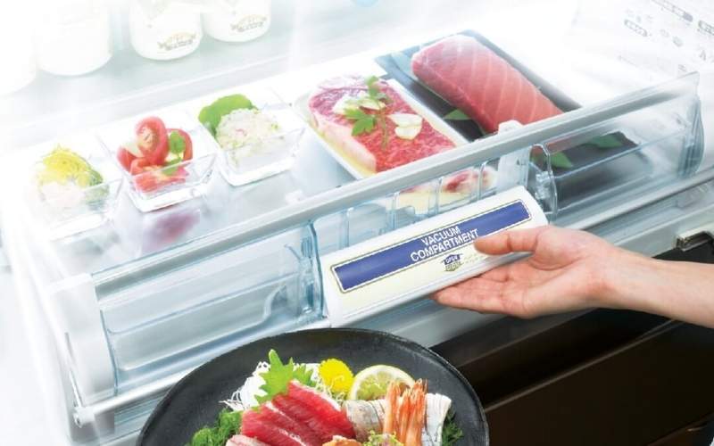 Ngăn chân không giữ thực phẩm tươi lâu hơn, hạn chế quá trình oxy hóa một cách hiệu quả