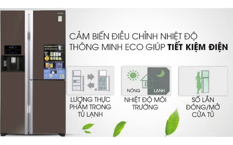 Cảm biến Eco tiên tiến giúp tiết kiệm điện và duy trì nhiệt độ tối ưu trong tủ