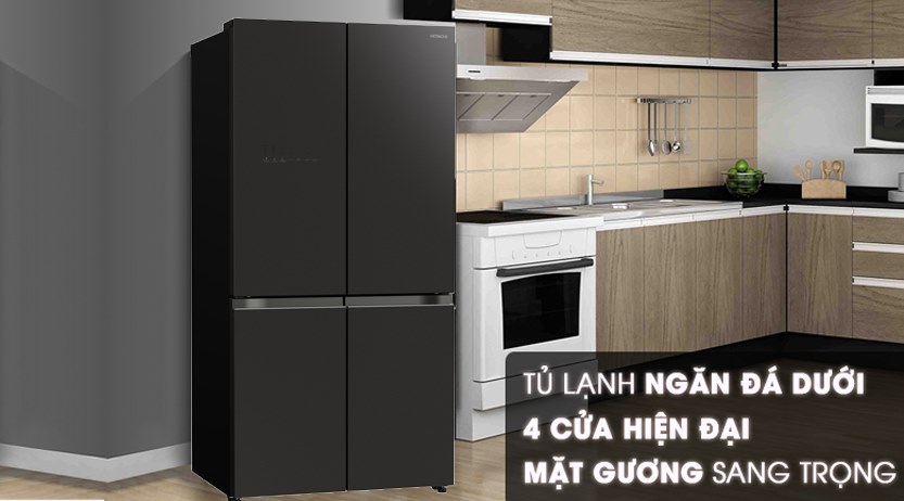 Tủ lạnh Hitachi 638 Lít 4 cửa Inverter WB640VGV0(GMG)