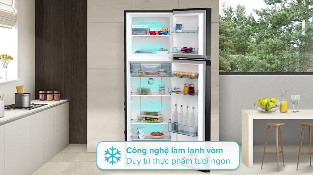Công nghệ làm lạnh vòm phân phối hơi lạnh đều, trữ thực phẩm tươi ngon