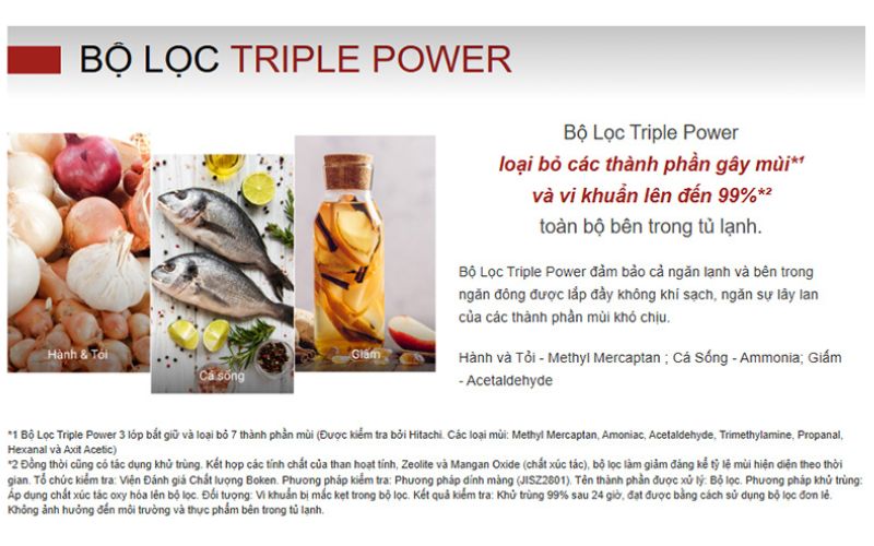 Bộ lọc ba lớp Triple Power khử mùi, kháng khuẩn vượt trội Bộ lọc ba lớp Triple Power khử mùi, kháng khuẩn vượt trội