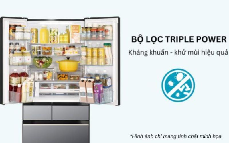  Công nghệ Triple đảm bảo thực phẩm luôn sạch khuẩn, không ám mùi