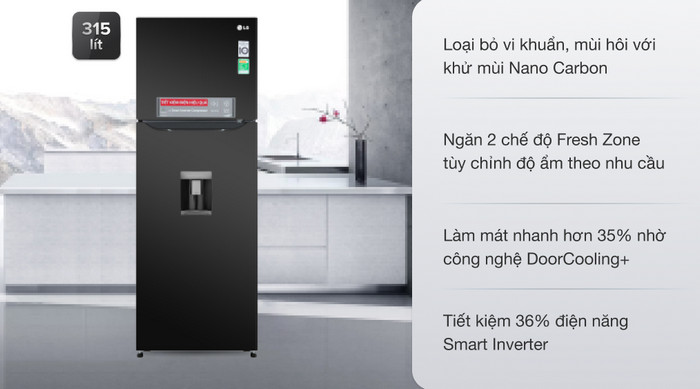 Mẫu tủ lạnh thương hiệu LG sang trọng (Ảnh minh họa)