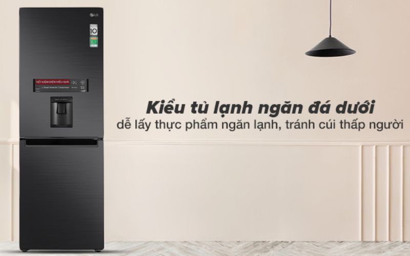  Tủ lạnh LG ngăn đá dưới giúp bạn dễ dàng sắp xếp và lưu trữ thức ăn