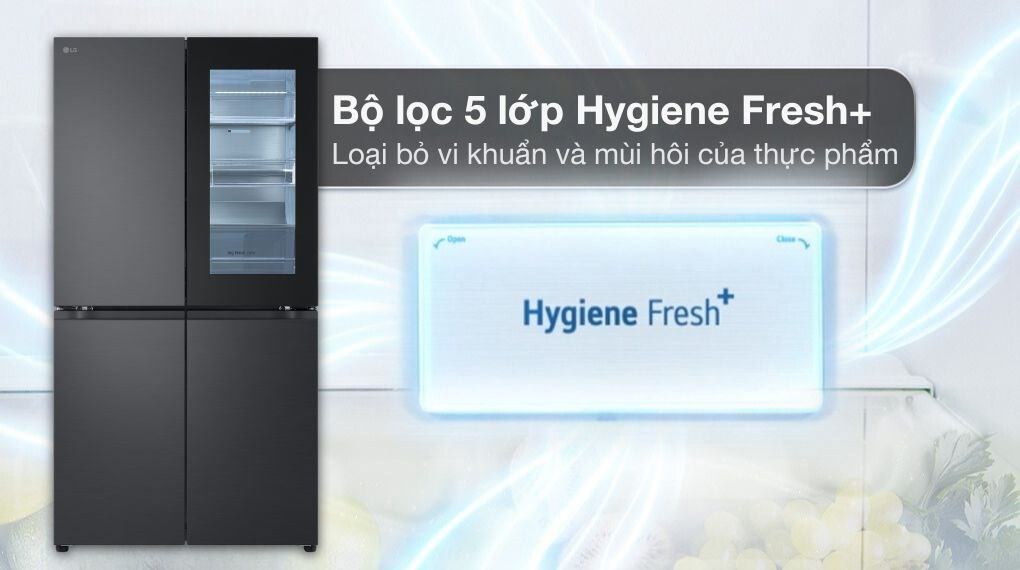 Bộ lọc 5 lớp Hygiene Fresh+ duy trì độ tươi ngon dài lâu cho thực phẩm  Bộ lọc 5 lớp Hygiene Fresh+ duy trì độ tươi ngon dài lâu cho thực phẩm