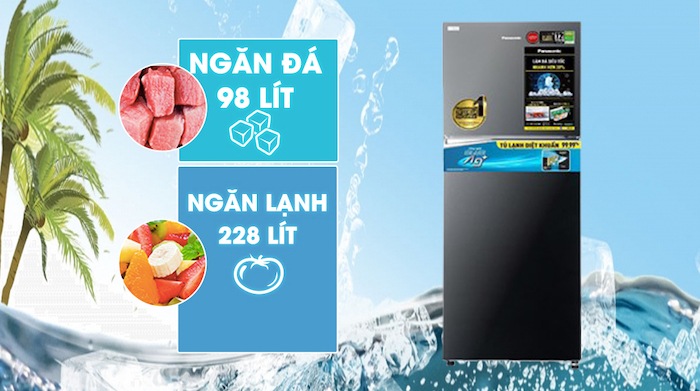 Tủ lạnh Panasonic Inverter 326 Lít NR-TL351VGMV Tủ lạnh Panasonic Inverter 326 Lít NR-TL351VGMV