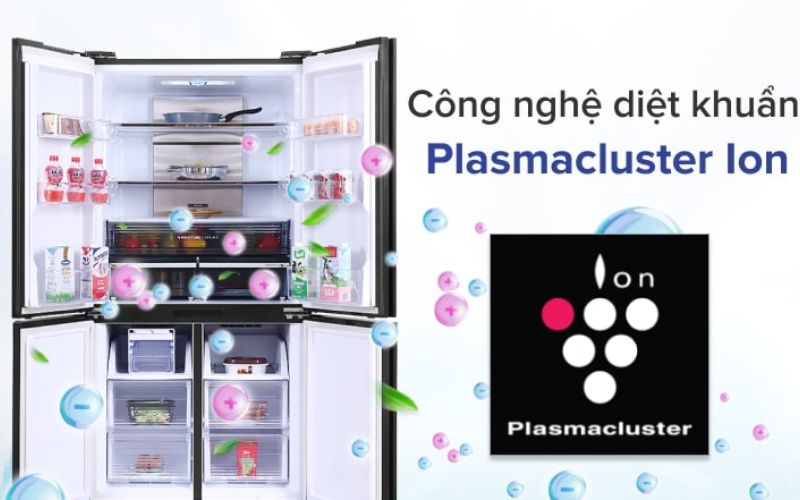 Công nghệ Plasmacluster Ion đảm bảo không khí trong tủ lạnh Sharp luôn trong lành Công nghệ Plasmacluster Ion đảm bảo không khí trong tủ lạnh Sharp luôn trong lành