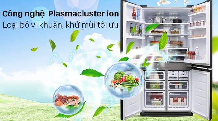 Tủ lạnh Sharp Inverter 572L 4 cửa SJ-FXP640VG-BK