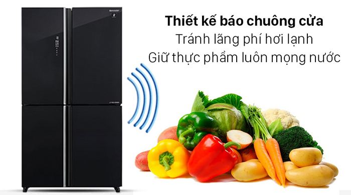Tủ lạnh Sharp Inverter 572L 4 cửa SJ-FXP640VG-BK