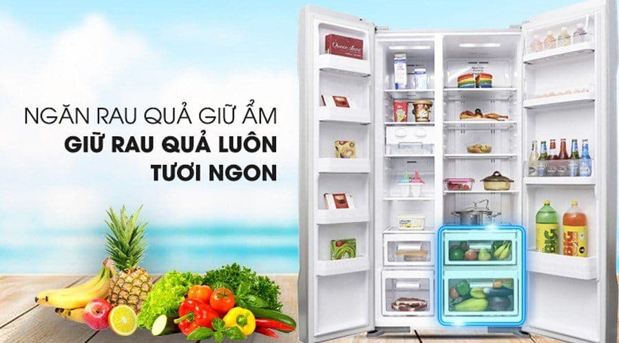 Tủ lạnh Side by Side Hitachi Inverter 595L R-S800PGV0 (GBK)