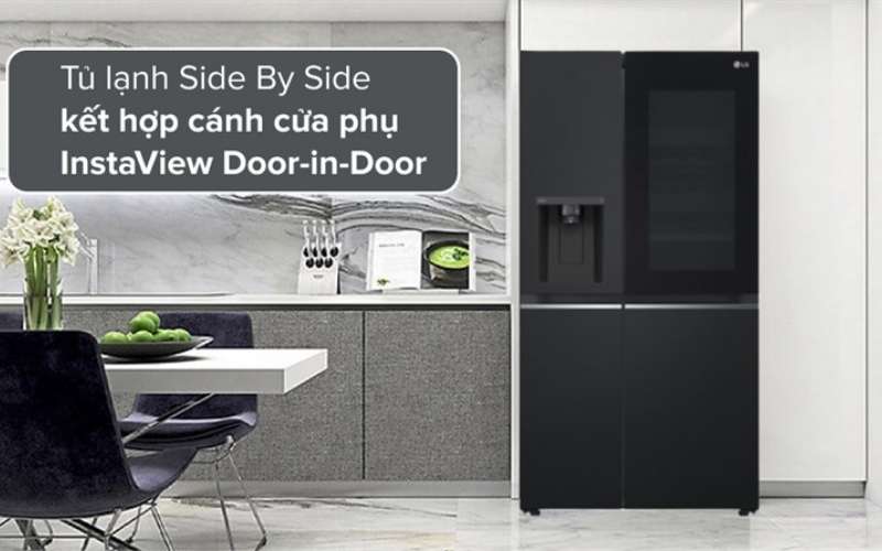 Thiết kế Side By Side sang trọng, mang lại điểm nhấn đặc biệt cho căn bếp