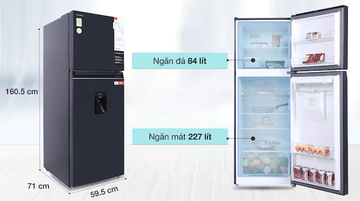Tủ lạnh Toshiba Inverter 311L GR-RT395WE-PMV(06)-MG