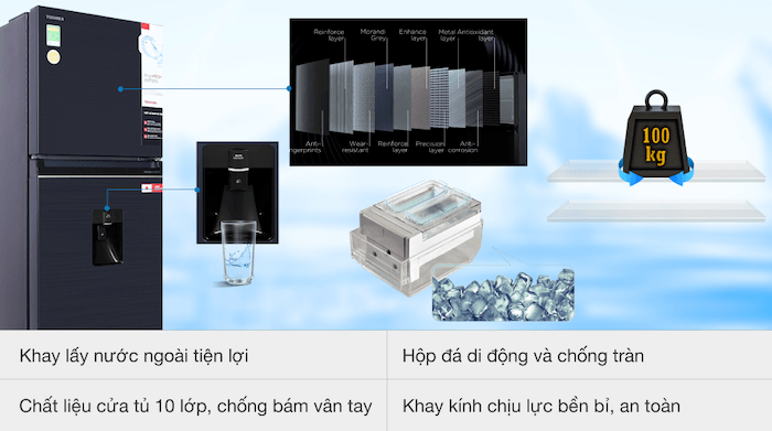 Tủ lạnh Toshiba Inverter 311L GR-RT395WE-PMV(06)-MG