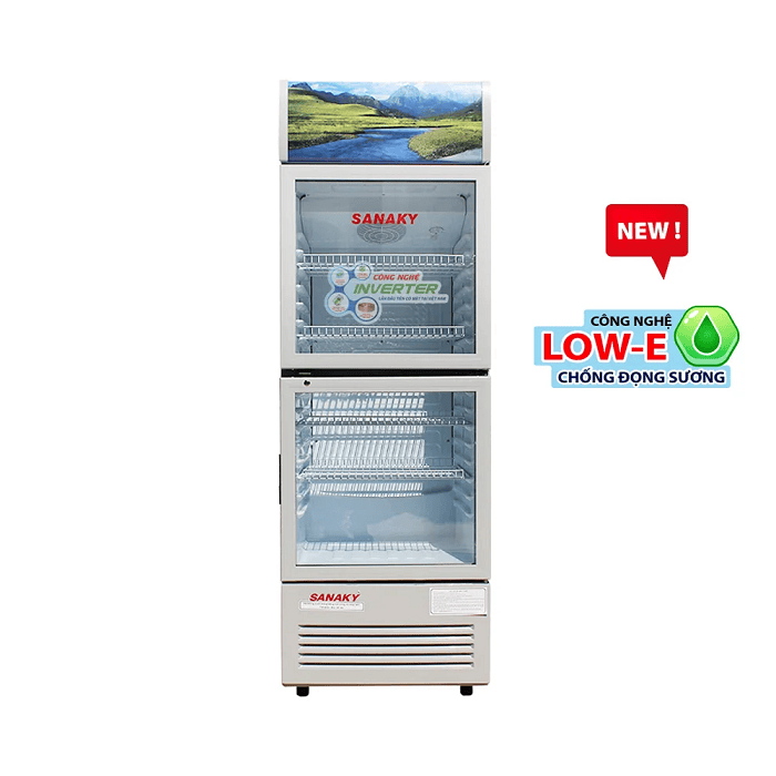 Tủ mát Sanaky 210 Lít 2 cửa Inverter VH-218W3L