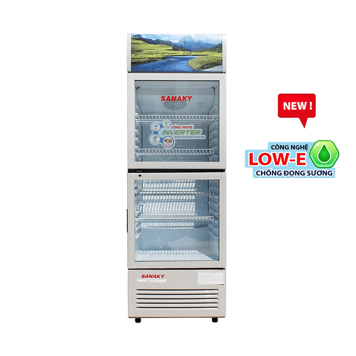 Tủ mát Sanaky 250 Lít 2 cửa Inverter VH-258W3L chính hãng