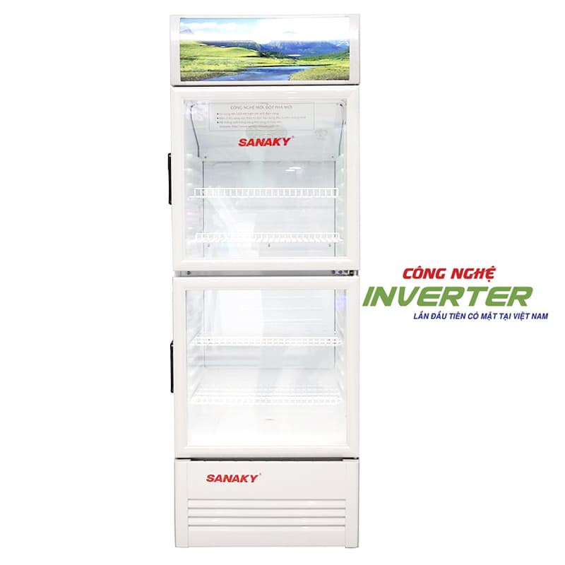 Tủ mát Sanaky 250 Lít 2 cửa Inverter VH-258W3L chính hãng