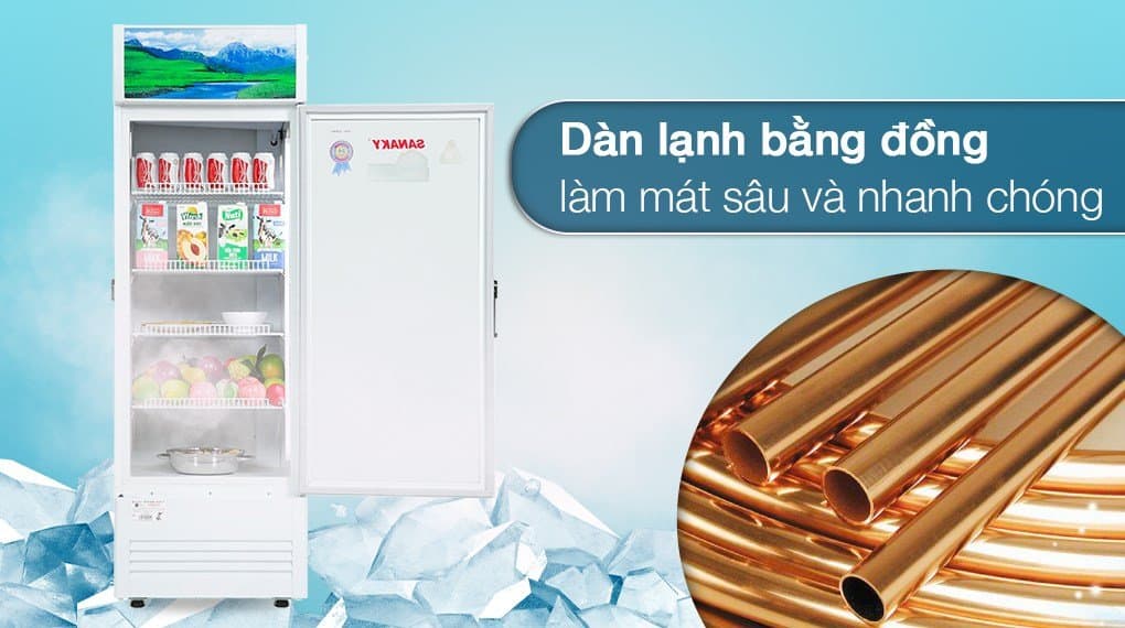 Dàn lạnh đồng, Gas R600a làm lạnh nhanh chóng, tiết kiệm 40% điện năng   Dàn lạnh đồng, Gas R600a làm lạnh nhanh chóng, tiết kiệm 40% điện năng