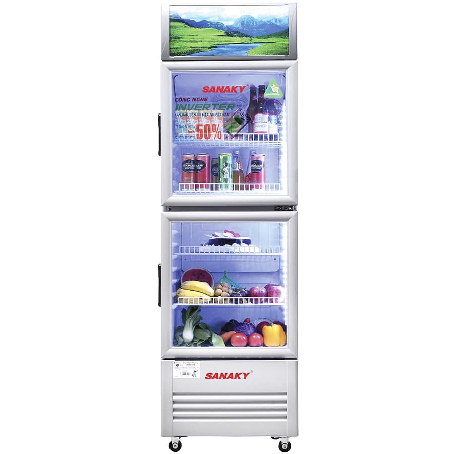 Tủ mát Sanaky 400 Lít 2 cửa Inverter VH-408W3L