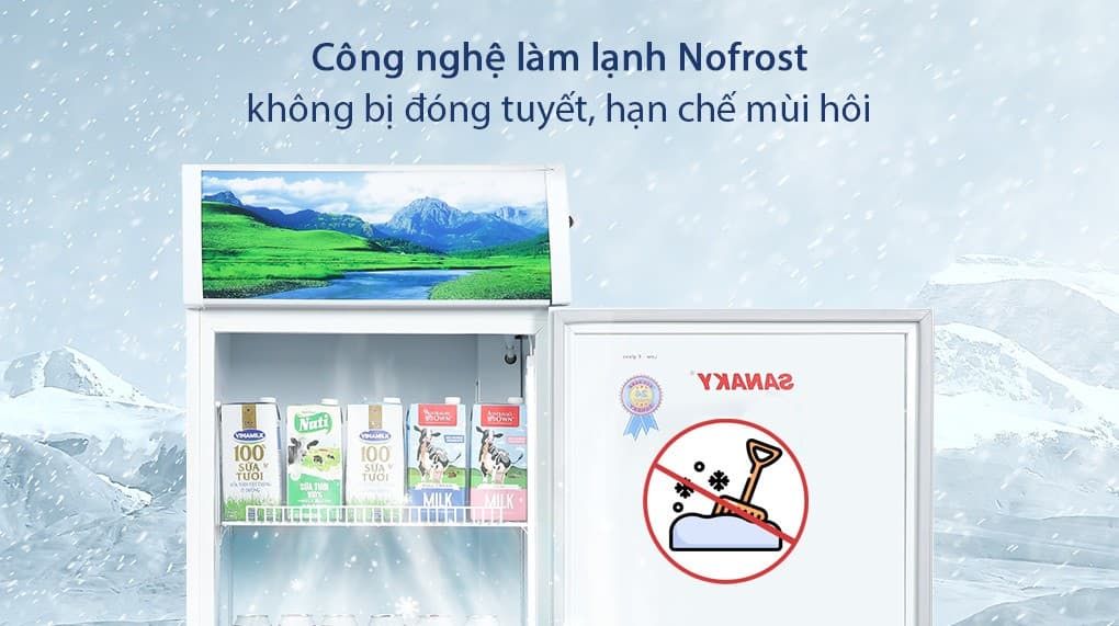 Công nghệ Nofrost làm lạnh đồng đều, chống đóng tuyết Công nghệ Nofrost làm lạnh đồng đều, chống đóng tuyết
