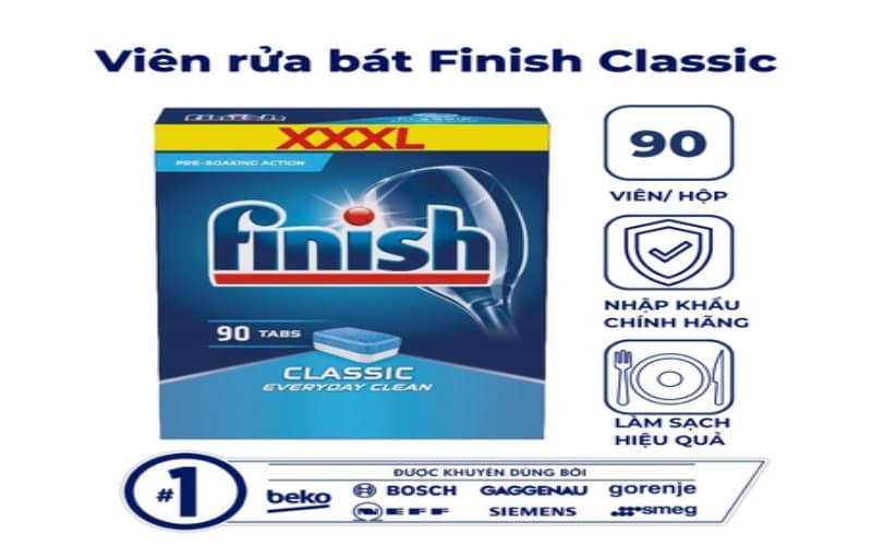 90 viên rửa bát Finish sử dụng tiện lợi cho nhiều dòng máy rửa chén 90 viên rửa bát Finish sử dụng tiện lợi cho nhiều dòng máy rửa chén
