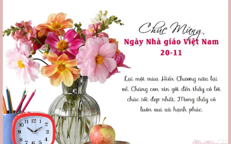 Ngày 20/11 à ngày lễ vô cùng ý nghĩa để tỏ lòng biết ơn tới thầy cô giáo