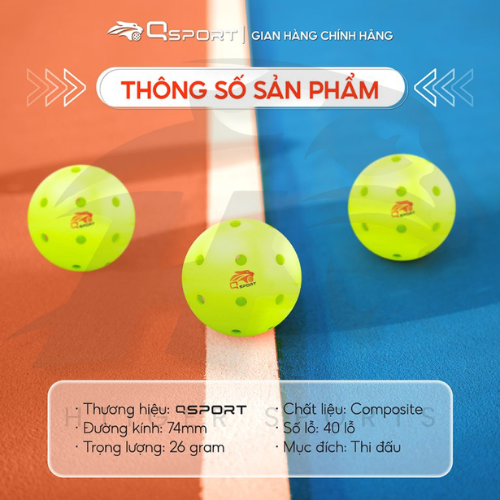 Bóng thi đấu Pickleball Qsport Q-Plus
