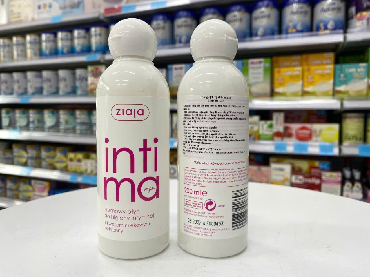 Dung Dch V Sinh Ph N Intima Ziaja 200ml Ba Lan (mu Hng - dnh cho  ngi vim nh)