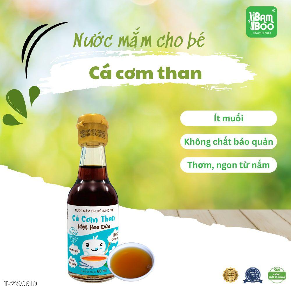 Nước Mắm Trẻ Em Cá Cơm Than Mật Hoa Dừa 40 Độ Đạm 60ml
