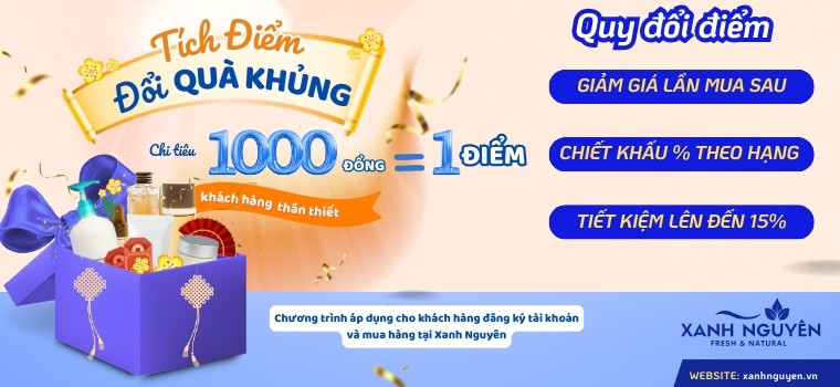ưu đãi thành viên loyalty tích điểm Xanh nguyên