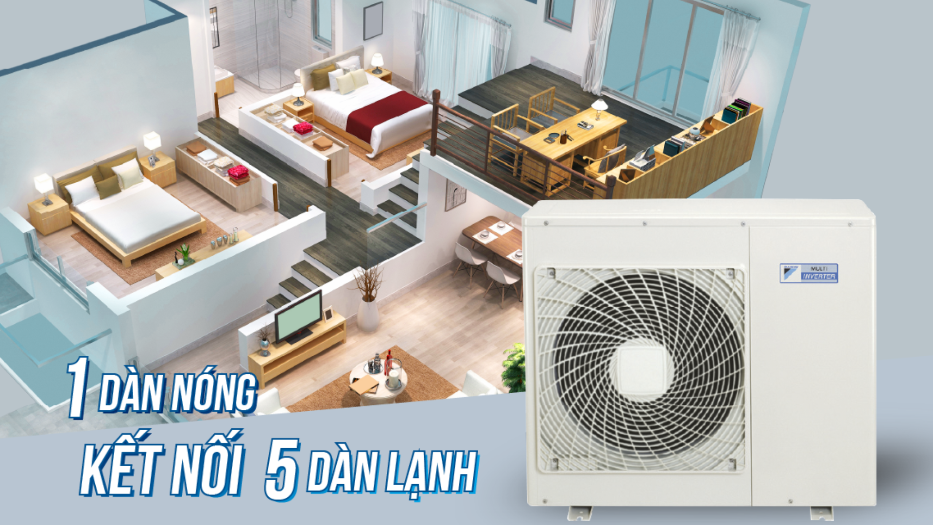 Daikin Multi –  Giải pháp điều hòa hiện đại giúp tối ưu không gian