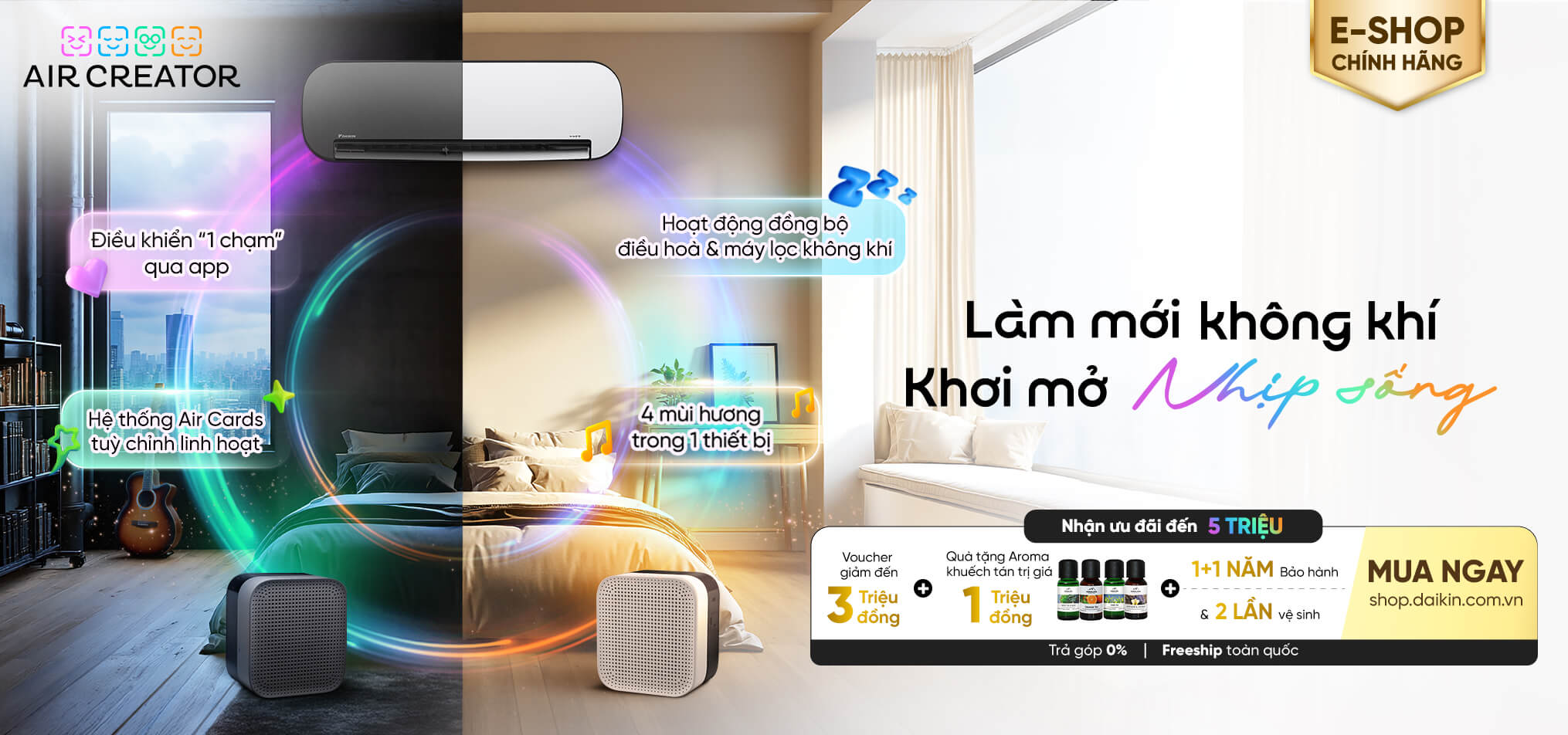 Daikin Air Creator – Đồng điệu nhịp thở - Tạo mở không gian