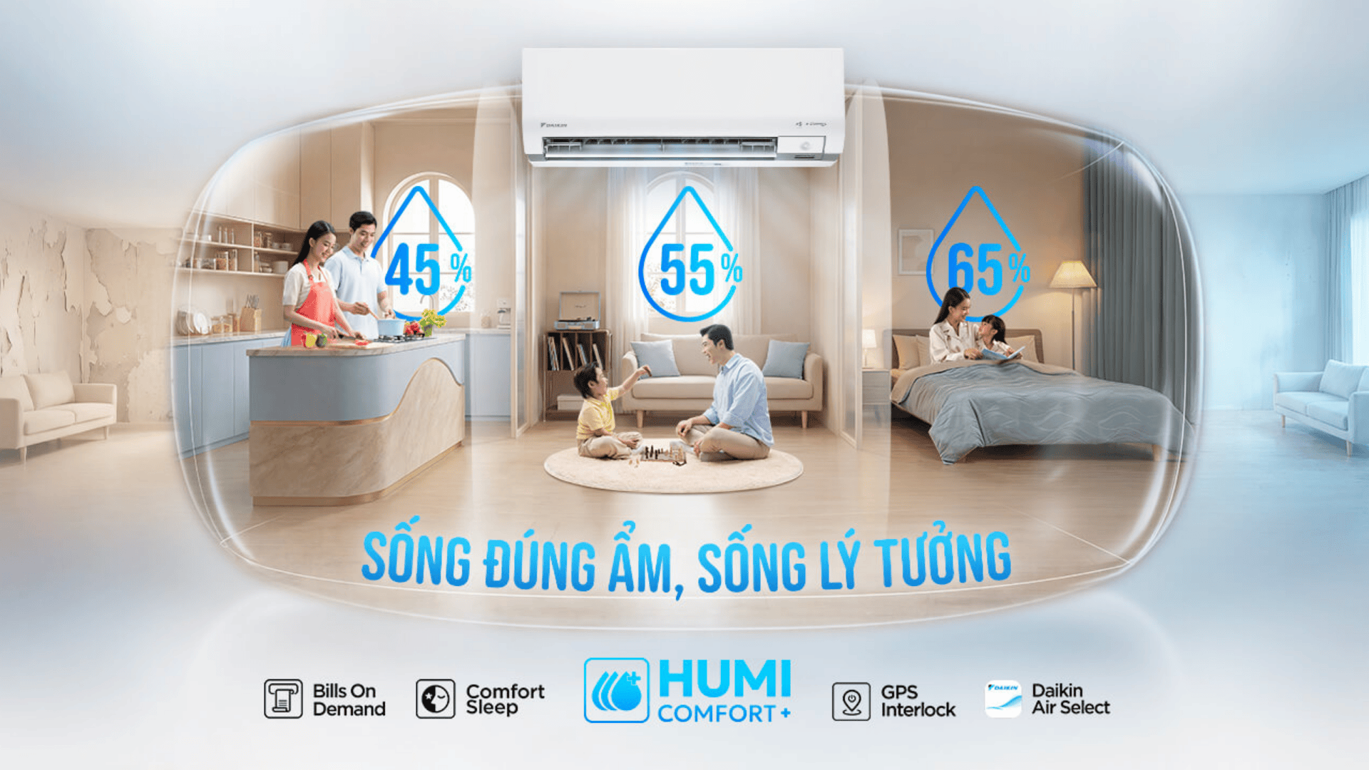 Khám phá các công nghệ cân bằng độ ẩm trên máy ĐHKK Daikin treo tường