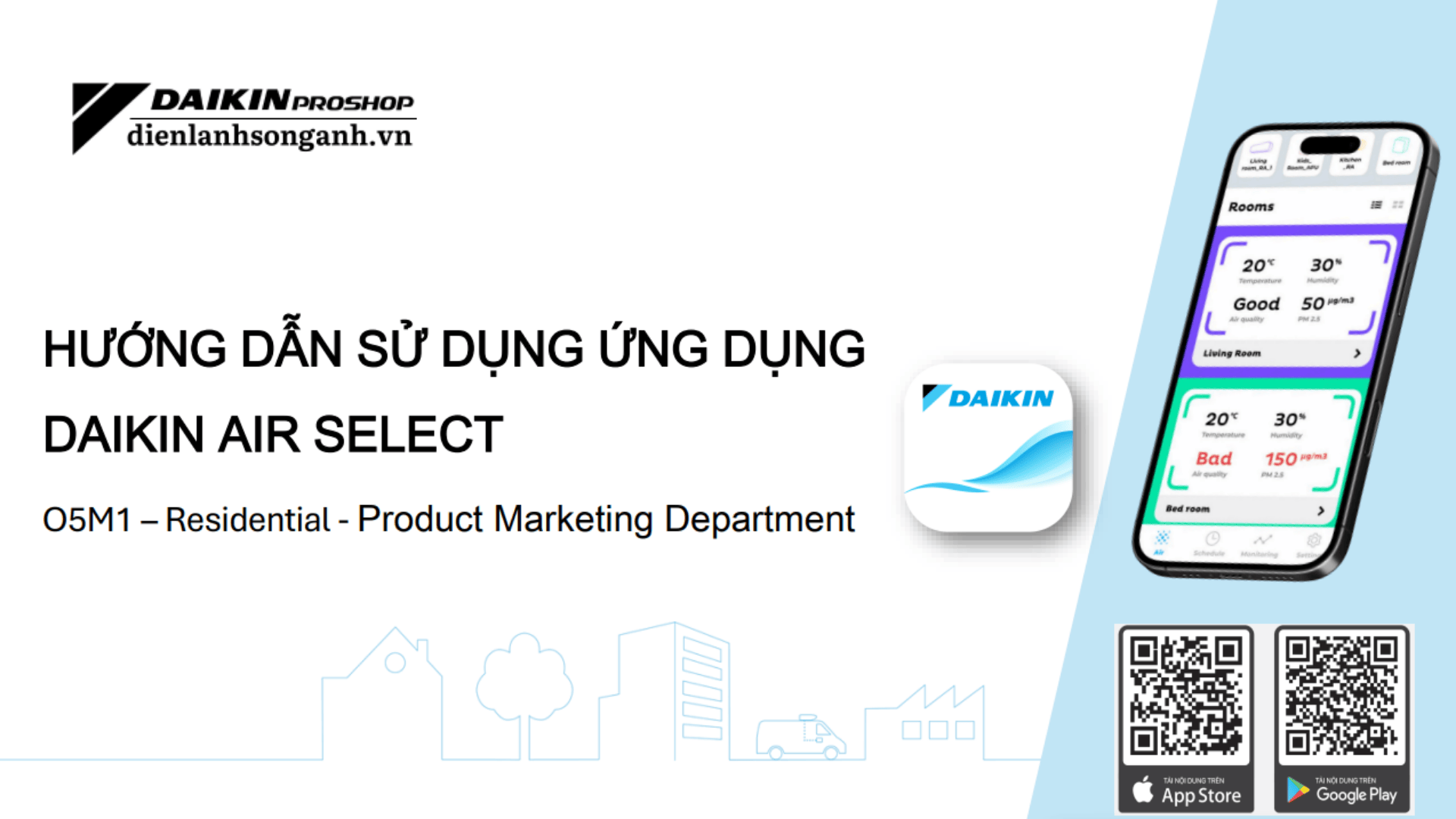 Hướng dẫn sử dụng ứng dụng Daikin Air Select