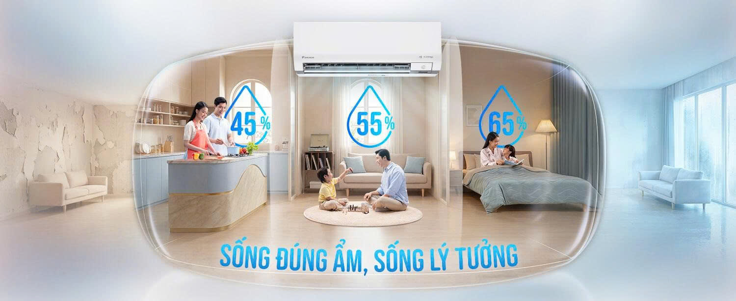 Khám phá các công nghệ cân bằng độ ẩm trên máy ĐHKK Daikin treo tường