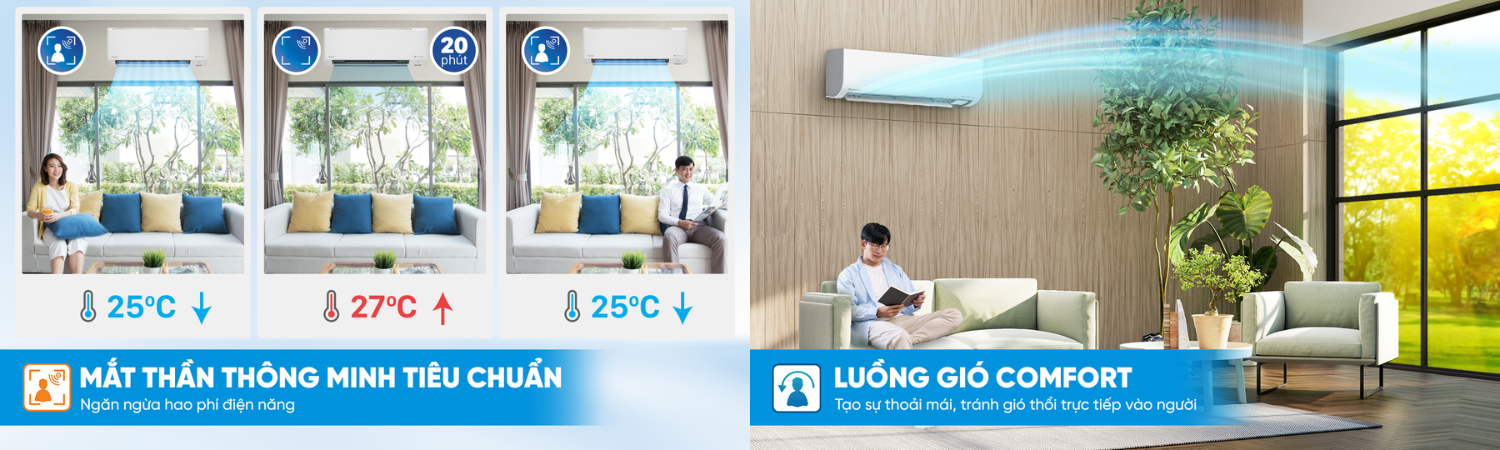 Mắt thần tiêu chuẩn và luồng gió Comfort