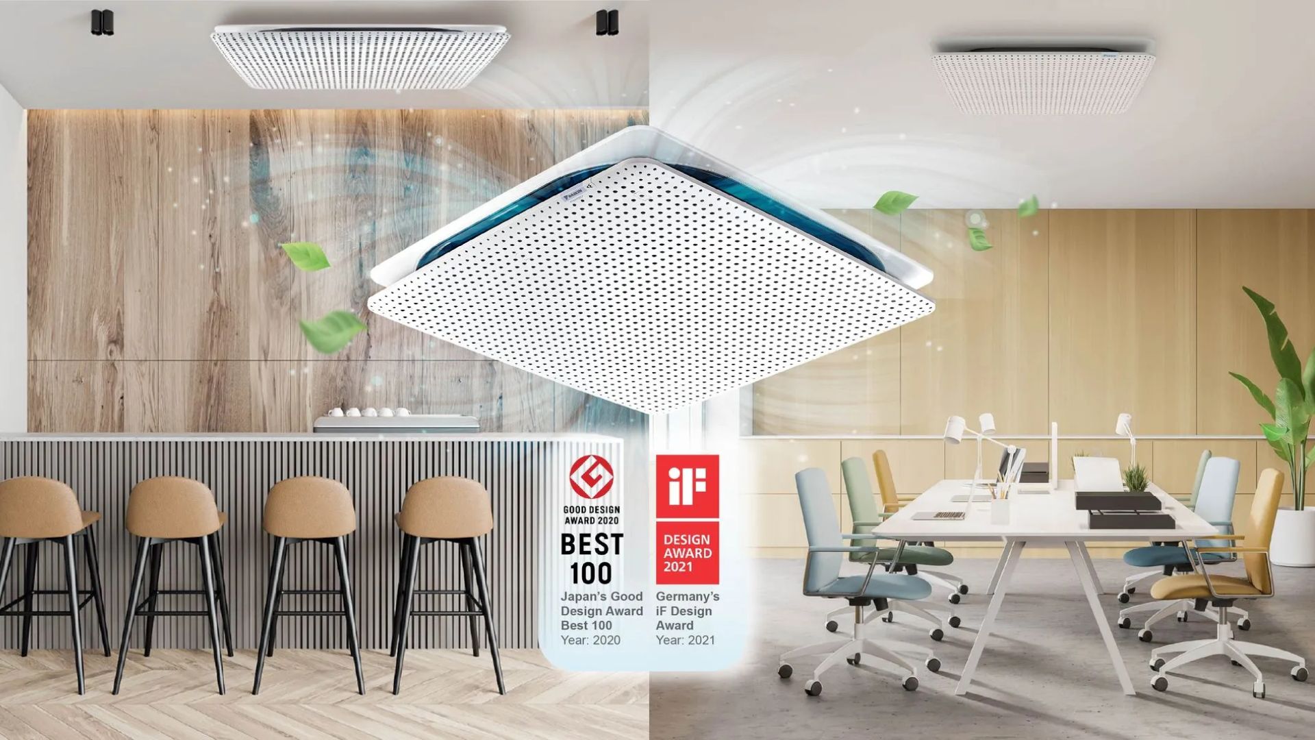 DAIKIN CASSETTE KIRIU SURROUND đỉnh cao thiết kế và công nghệ lọc khí Streamer