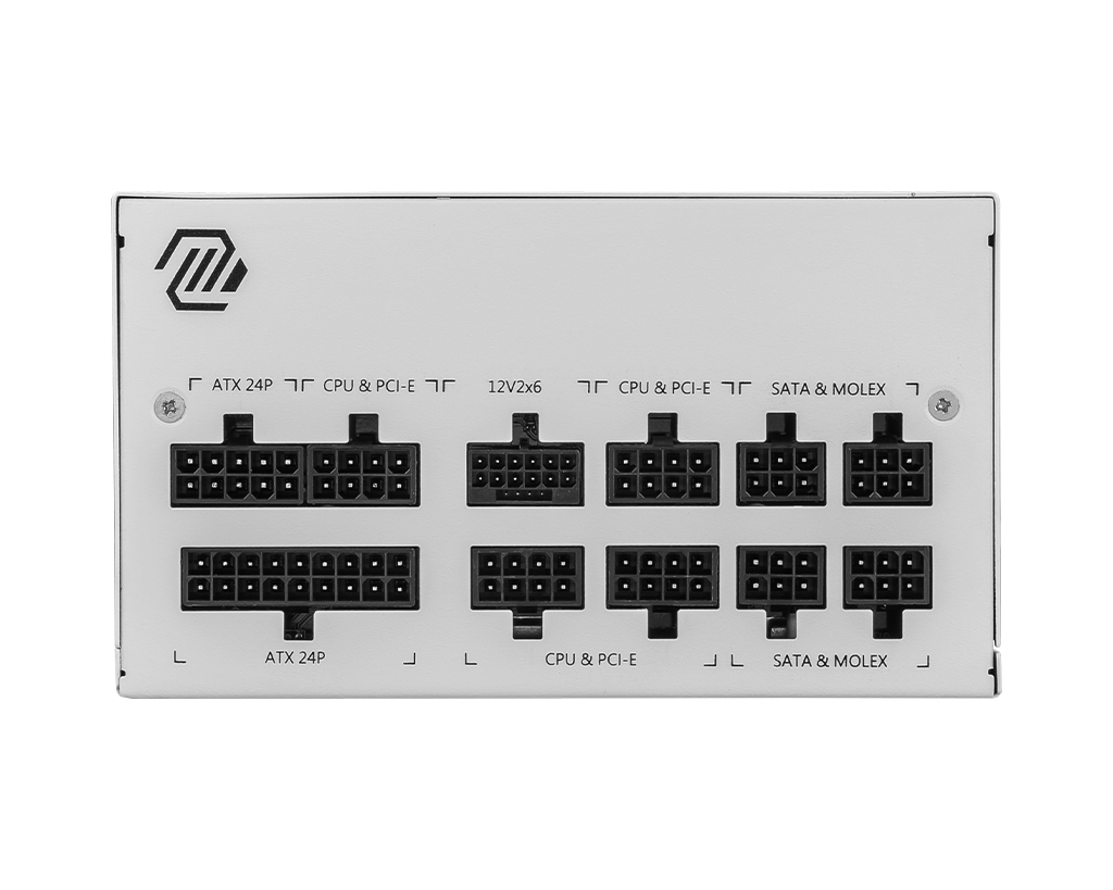 Nguồn máy tính MSI MAG A850GL PCIE5 WHITE - 80 Plus Gold - Full Modular (850W)