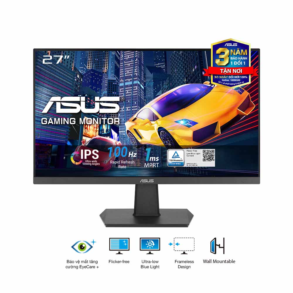 Màn hình ASUS VA27EHF 27 inch IPS Full HD 100Hz Viền Mỏng Bảo Vệ Mắt