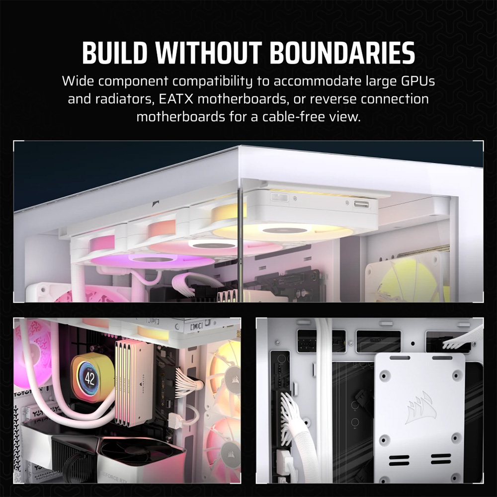 Vỏ máy tính Corsair 3500X Tempered Glass (Mid-Tower, White) CC-9011277-WW