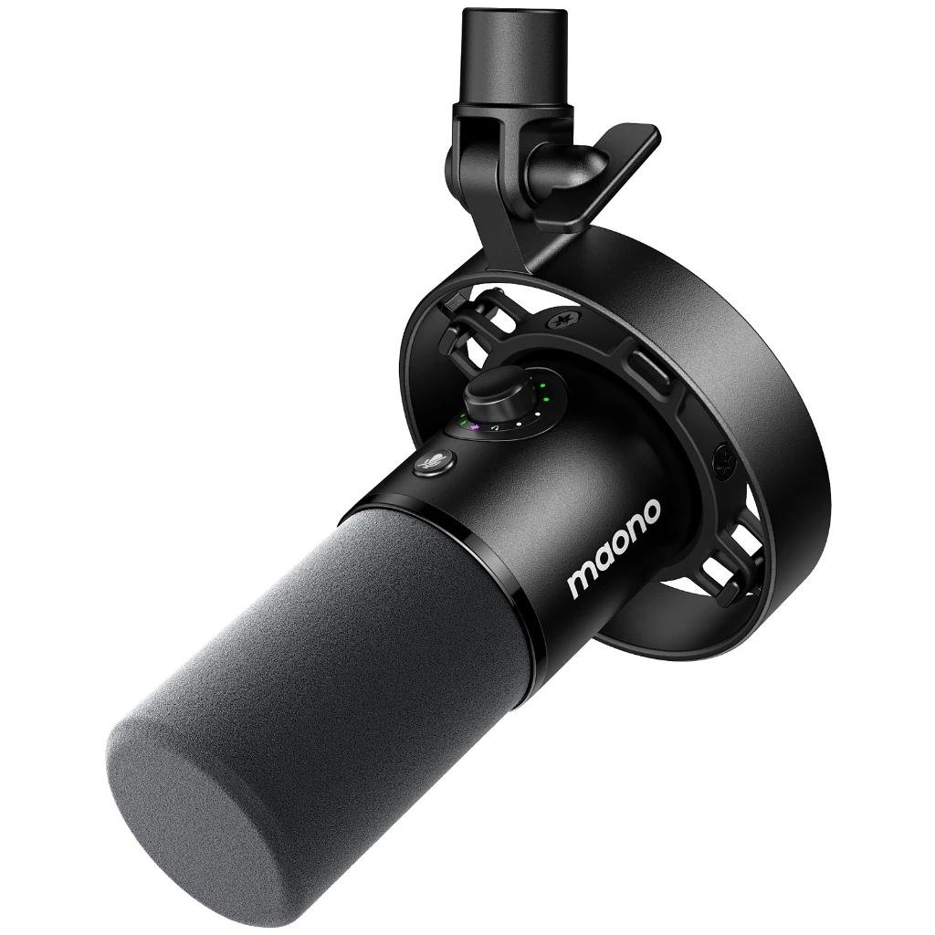 Micrô động Maono PD300X XLR / USB Chế độ kép Podcast Mic ghi âm phòng thu chuyên nghiệp với ứng dụng liên kết Maono