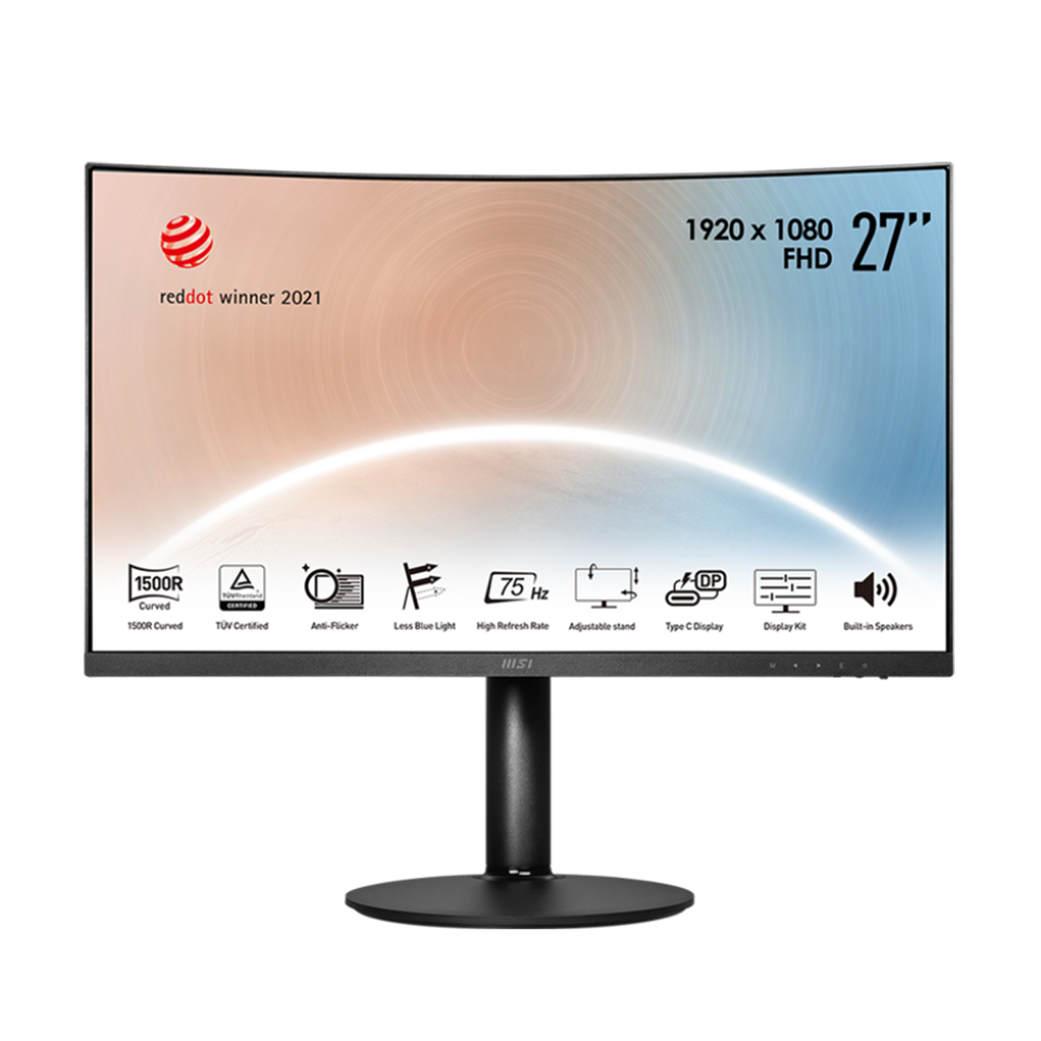 Màn hình cong MSI MD271CP (27inch - FHD - VA - 75Hz -4ms - HDMI + USB Type C + Audio 3.5)