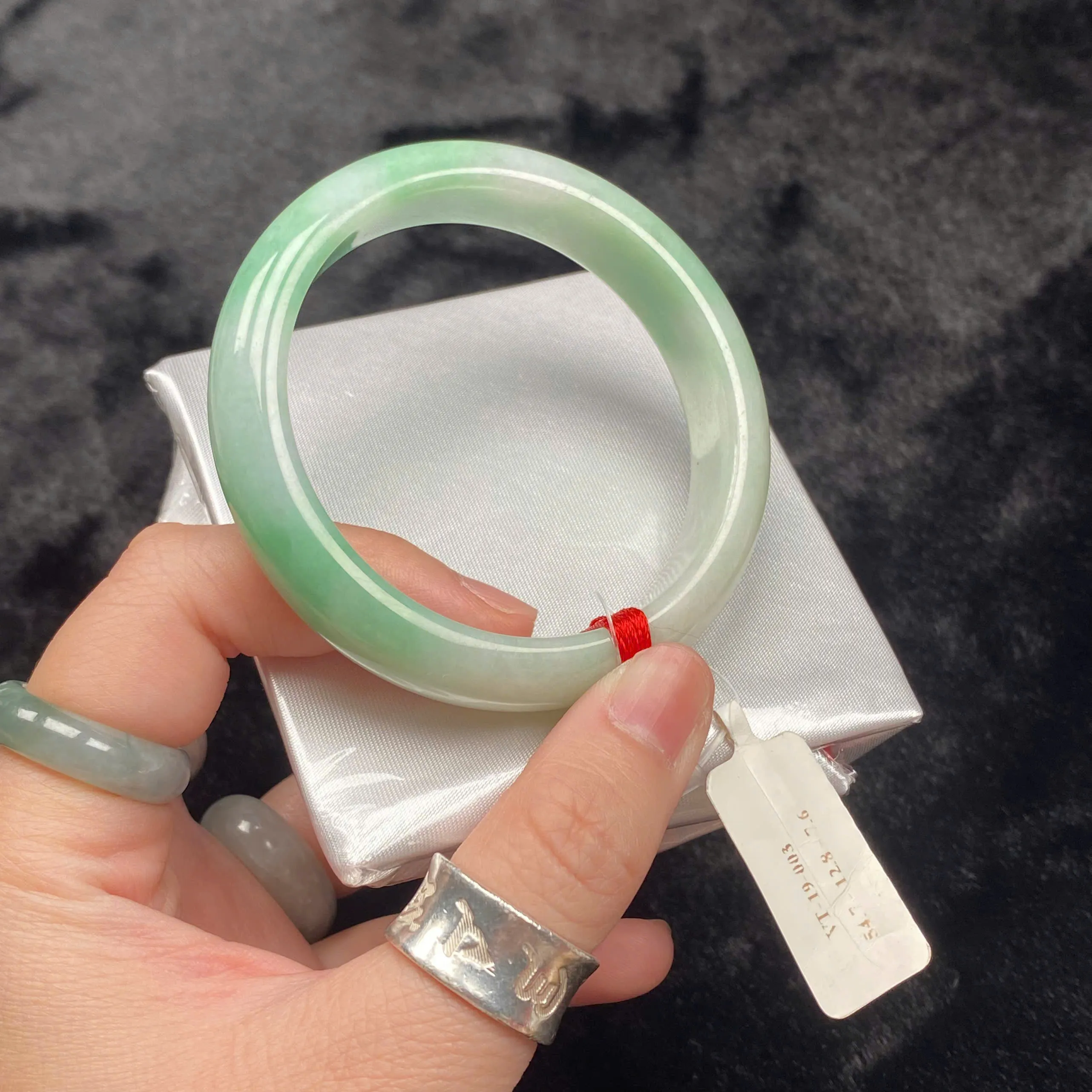 Vòng Tay Bản Nếp Hóa Màu Xanh Xám VT-19-003