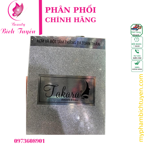 Kem và bột tắm trắng da toàn thân Takara