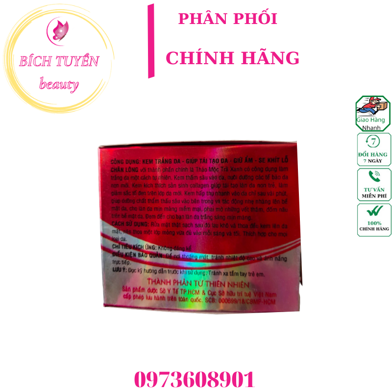 KEM PT.BERT TRẮNG DA - TÁI DẠO DA - GIỮ ẨM - SE KHÍT LỖ CHÂN LÔNG 20G - NGÀY VÀ ĐÊM