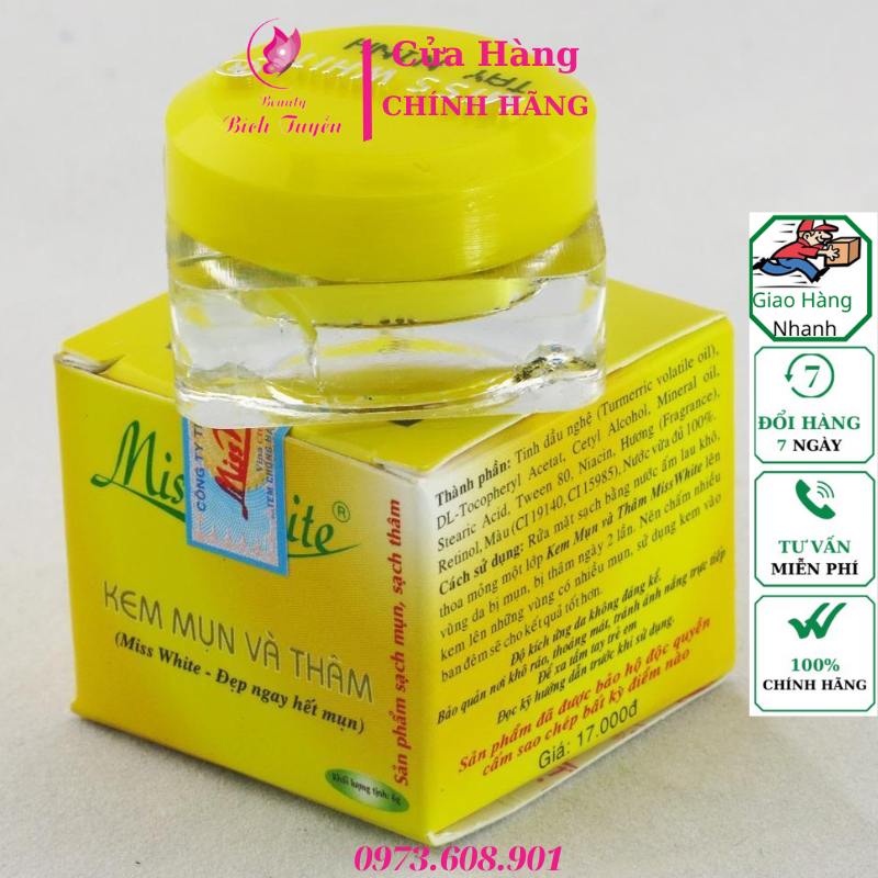 KEM MỤN VÀ THÂM – MISSWHITE – TIGON – 6g