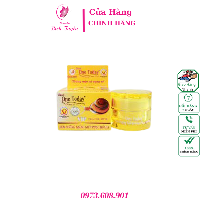 KEM DƯỠNG TRẮNG GIÚP PHỤC HỒI DA ONE TODAY (VIP) 20g