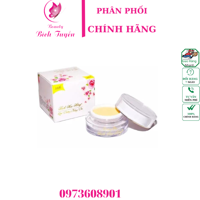Kem dưỡng trắng da Bạch Hoa Hồng 10g