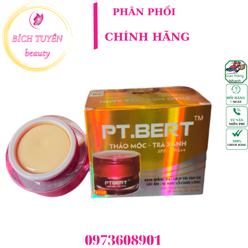 KEM PT.BERT TRẮNG DA - TÁI DẠO DA - GIỮ ẨM - SE KHÍT LỖ CHÂN LÔNG 25G - NGÀY VÀ ĐÊM