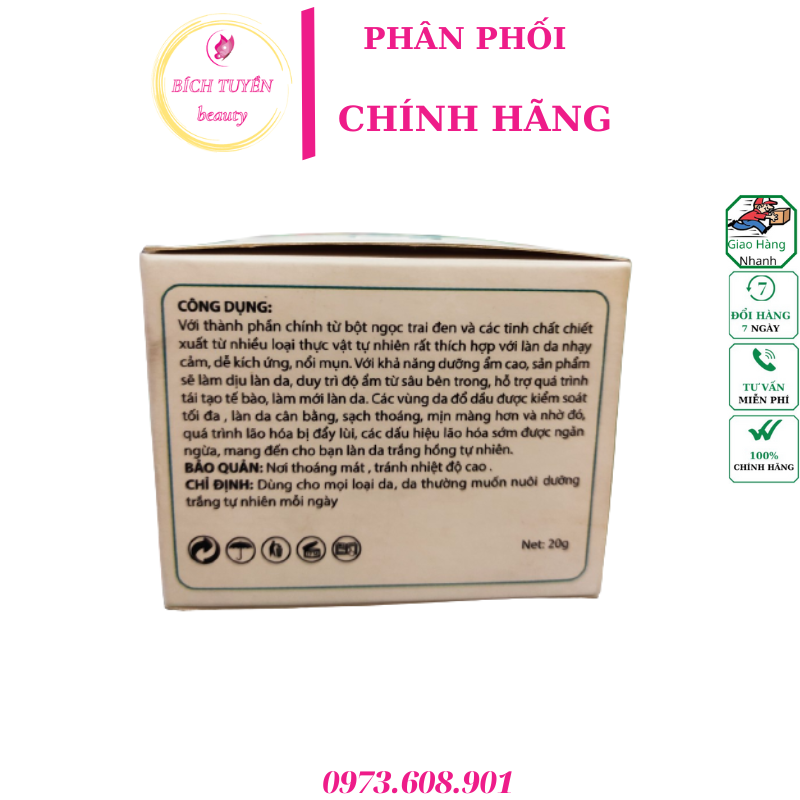 kem dưỡng trắng da giữ ẩm se khít lỗ chân lông Bioc&c cream - biocc cream 20g